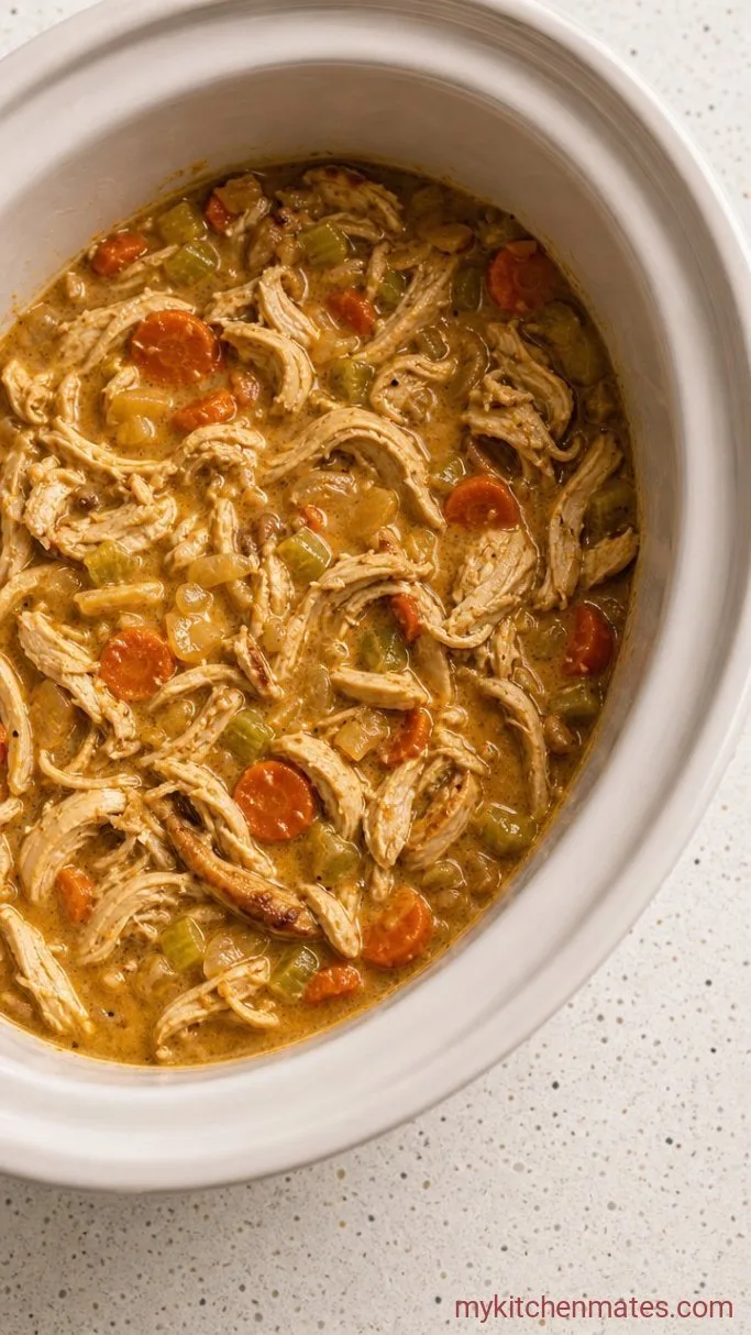 Creamy Crockpot Chicken and Noodles Step 3: Shred the Chicken