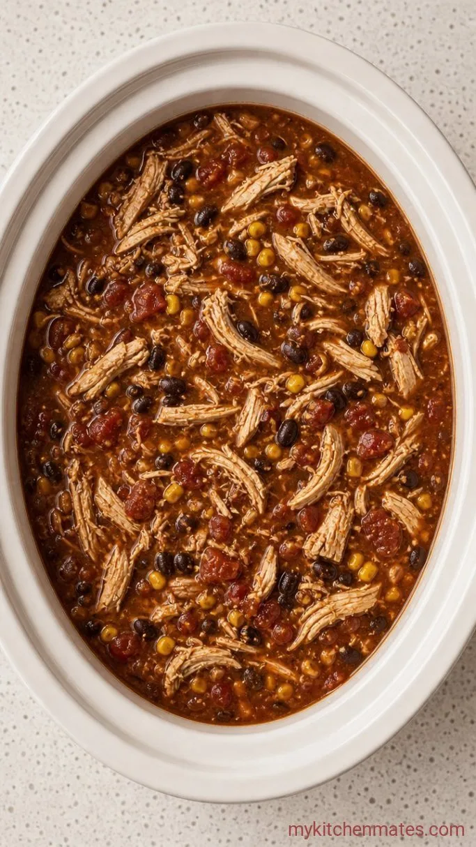 Creamy Crockpot Chicken Enchilada Soup Step 3: Shred the Chicken