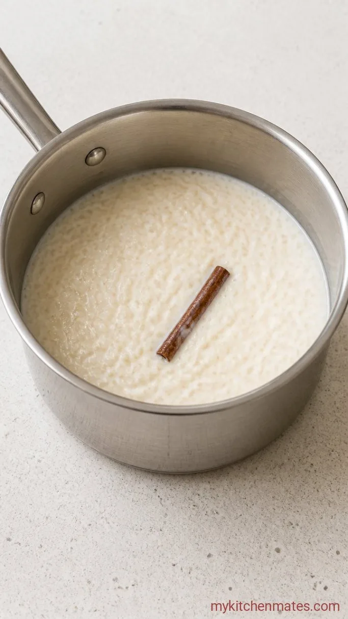 Creamy Mexican Rice Pudding (Arroz con Leche) Step 3: Simmer in Milk