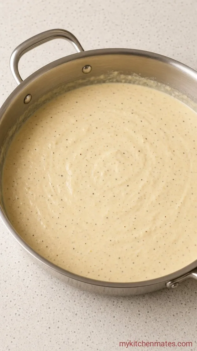 Creamy Shrimp Fettuccine Alfredo in 30 Minutes Step 3: Simmer the Alfredo Sauce