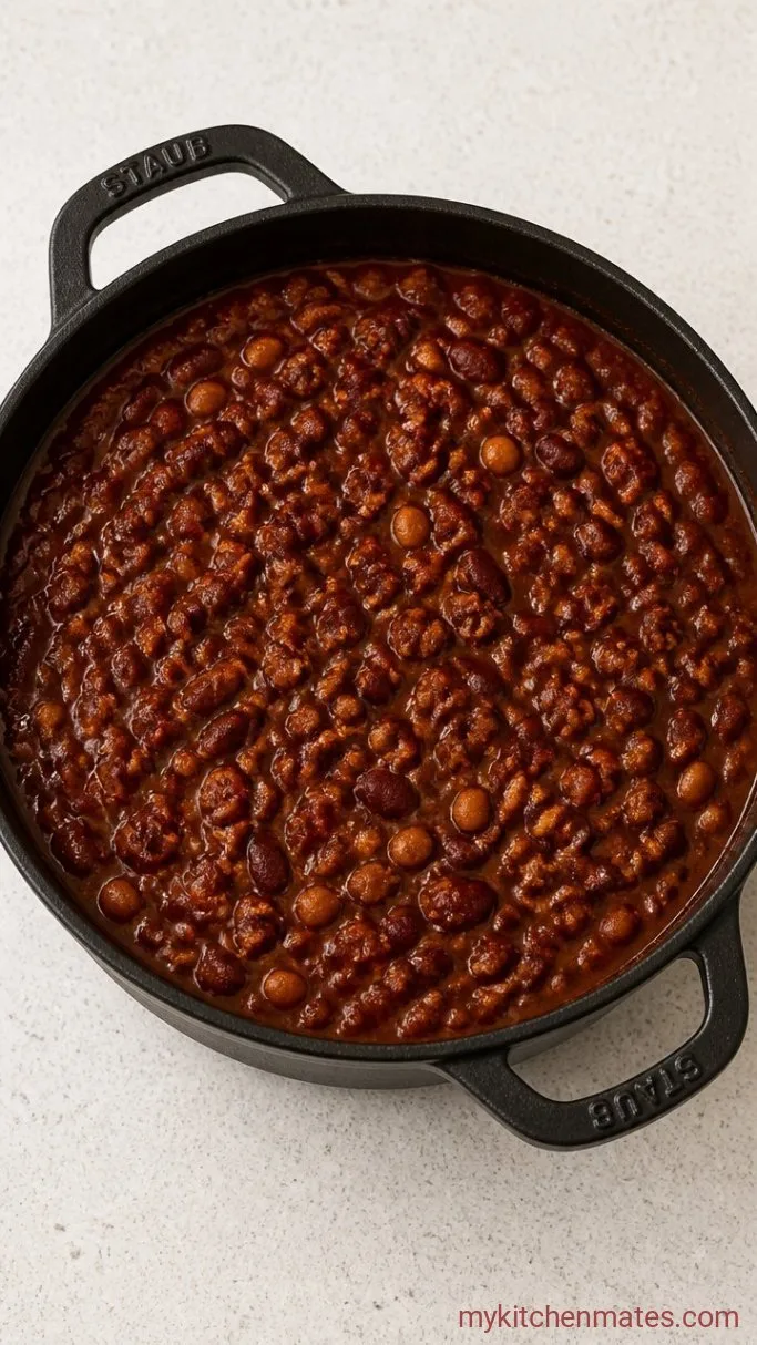 Quick 30-Minute Beef Chili Beans Step 3: Simmer the Beans