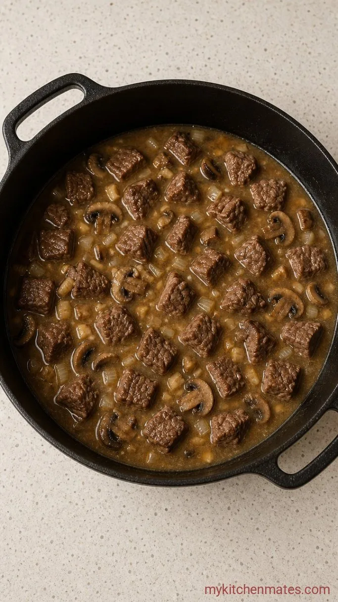 Step 3: Simmer the Beef in Broth
