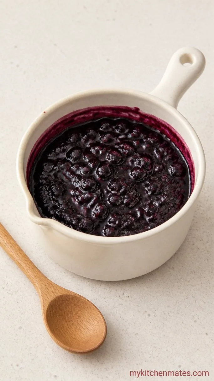 Blueberry Lemon Cinnamon Rolls with Lemon Cream Cheese Icing Step 3: Simmer the Blueberry Filling