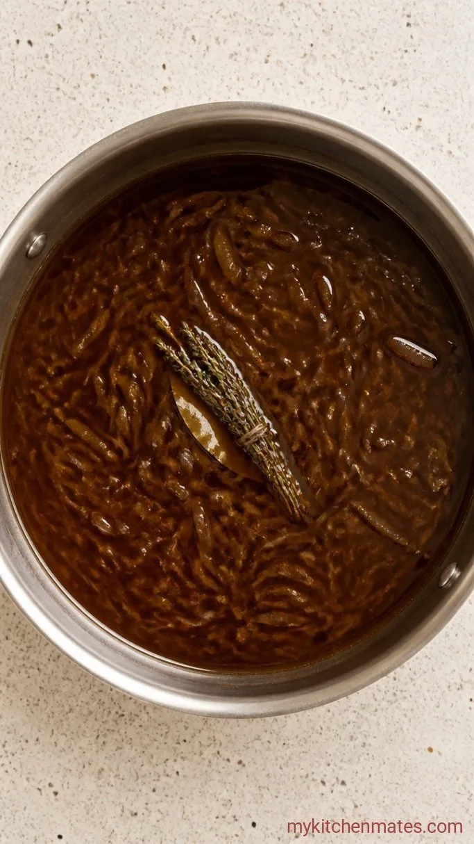 Rich Gluten Free French Onion Soup Step 3: Simmer the Broth