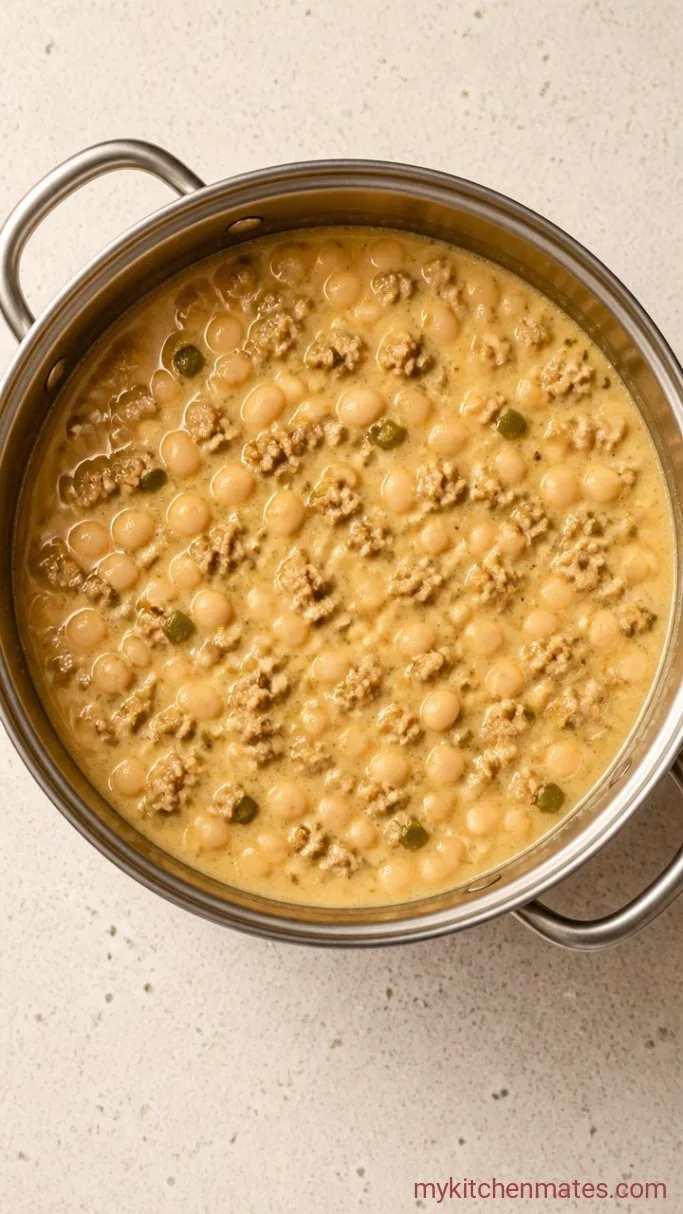 30-Minute Creamy White Turkey Chili Step 3: Simmer the Chili