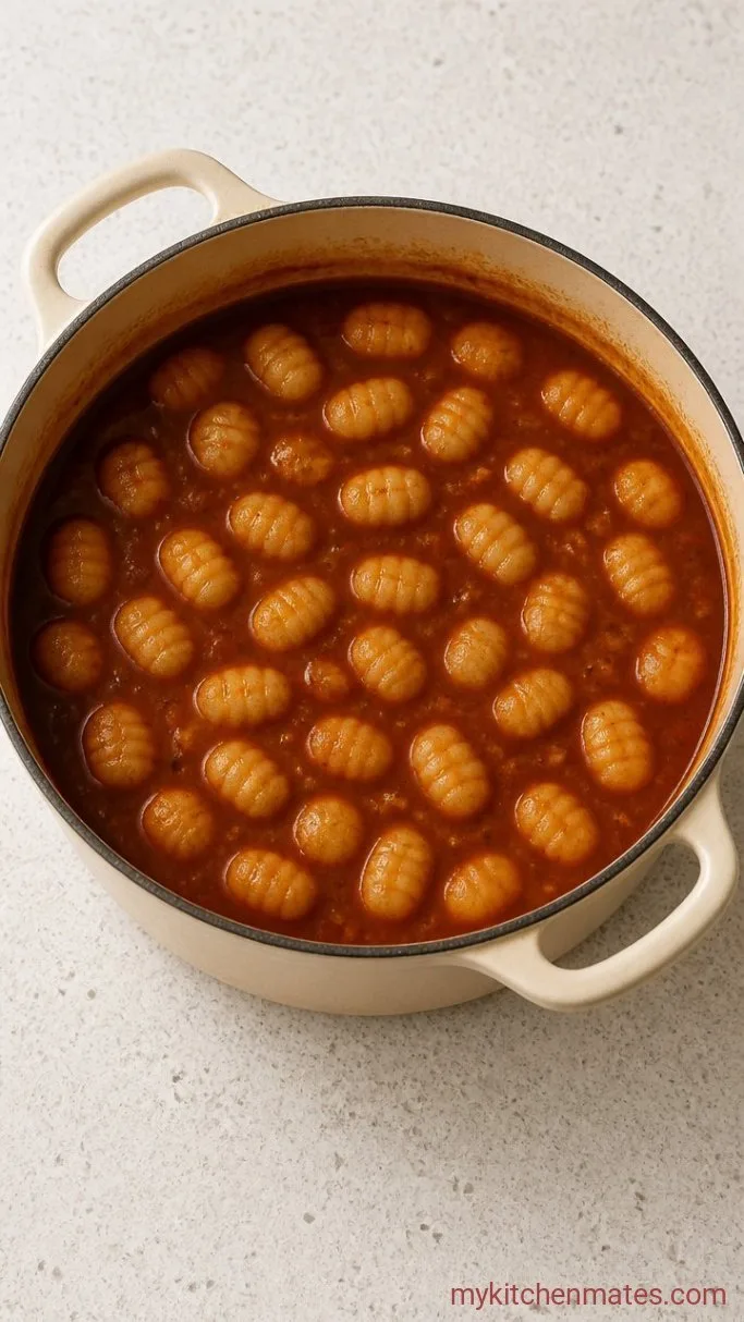 30-Minute Creamy Vegetarian Gnocchi Soup Step 3: Simmer the Gnocchi