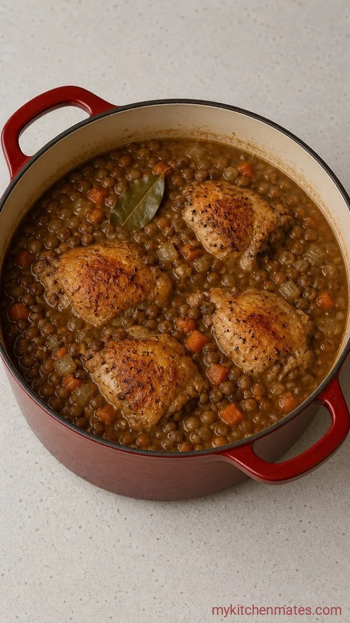 One-Pot Chicken Lentil Soup Step 3: Simmer the Lentils