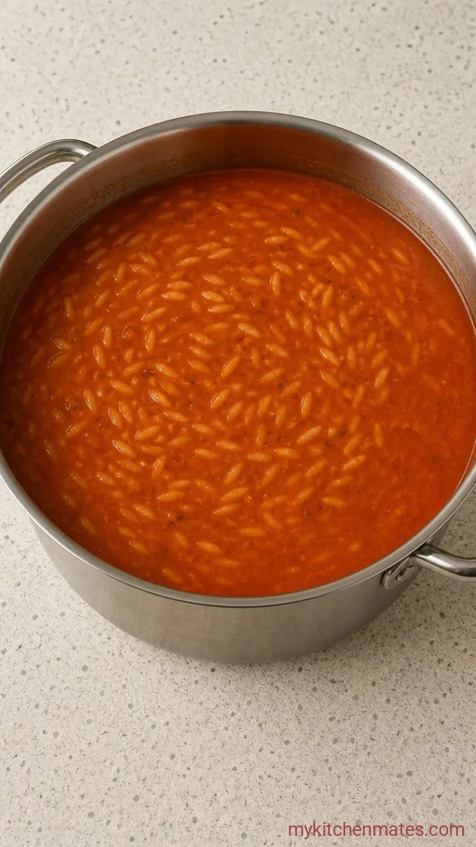 Step 3: Simmer the Orzo