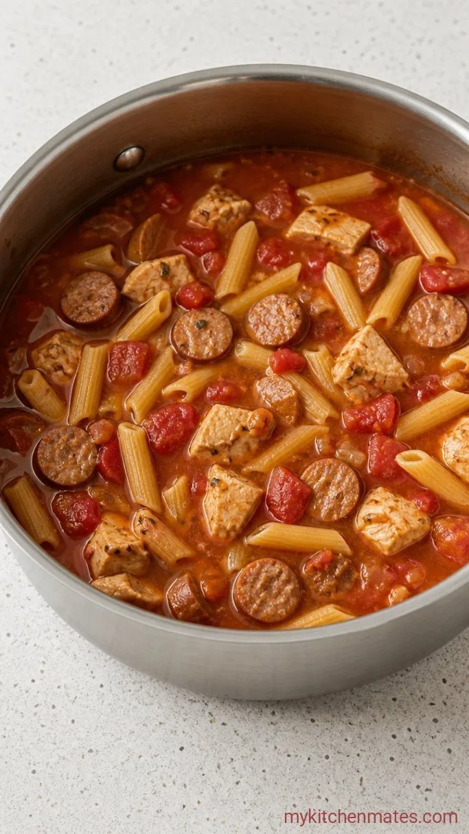 30-Minute Creamy One Pot Cajun Pasta Step 3: Simmer the Pasta in the Sauce