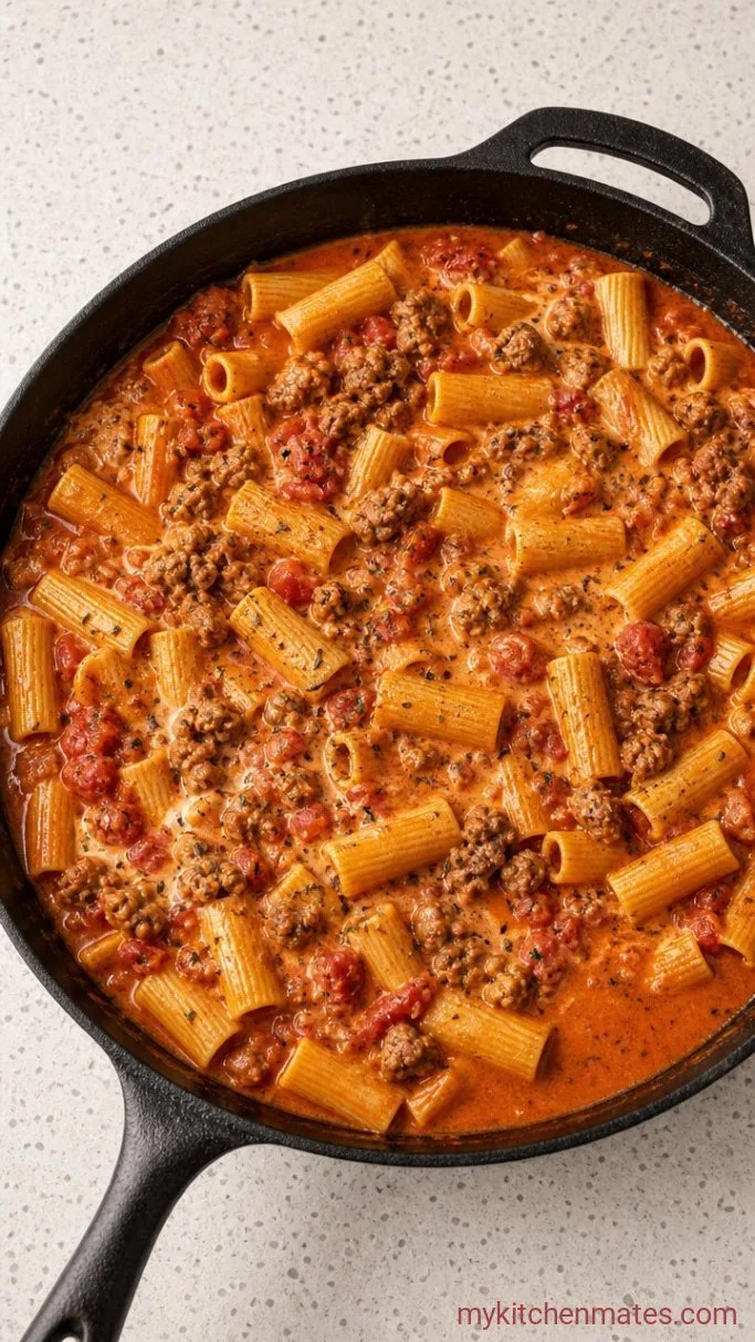 One-Pot Creamy Italian Sausage Pasta Step 3: Simmer the Pasta