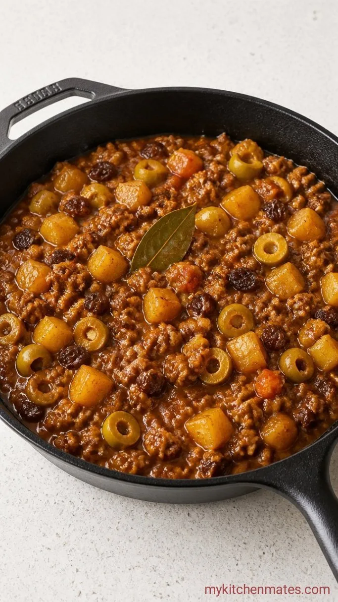 Authentic Mexican Picadillo Step 3: Simmer the Picadillo