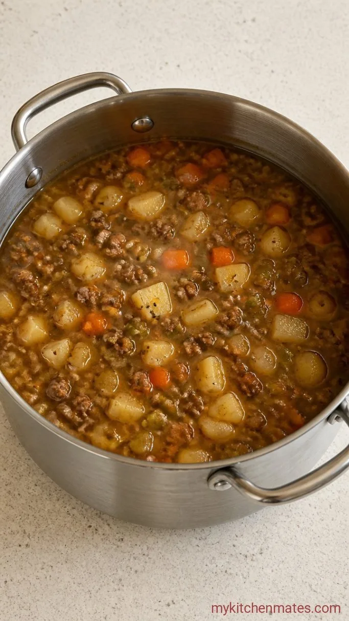 Hearty Hamburger Potato Soup (One-Pot, 45 Minutes) Step 3: Simmer the Potatoes