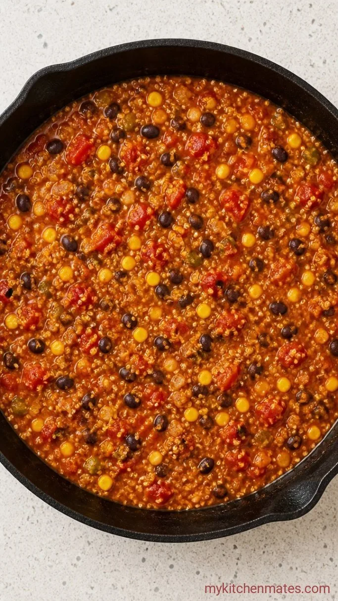 30-Minute One Pan Mexican Quinoa Step 3: Simmer the Quinoa