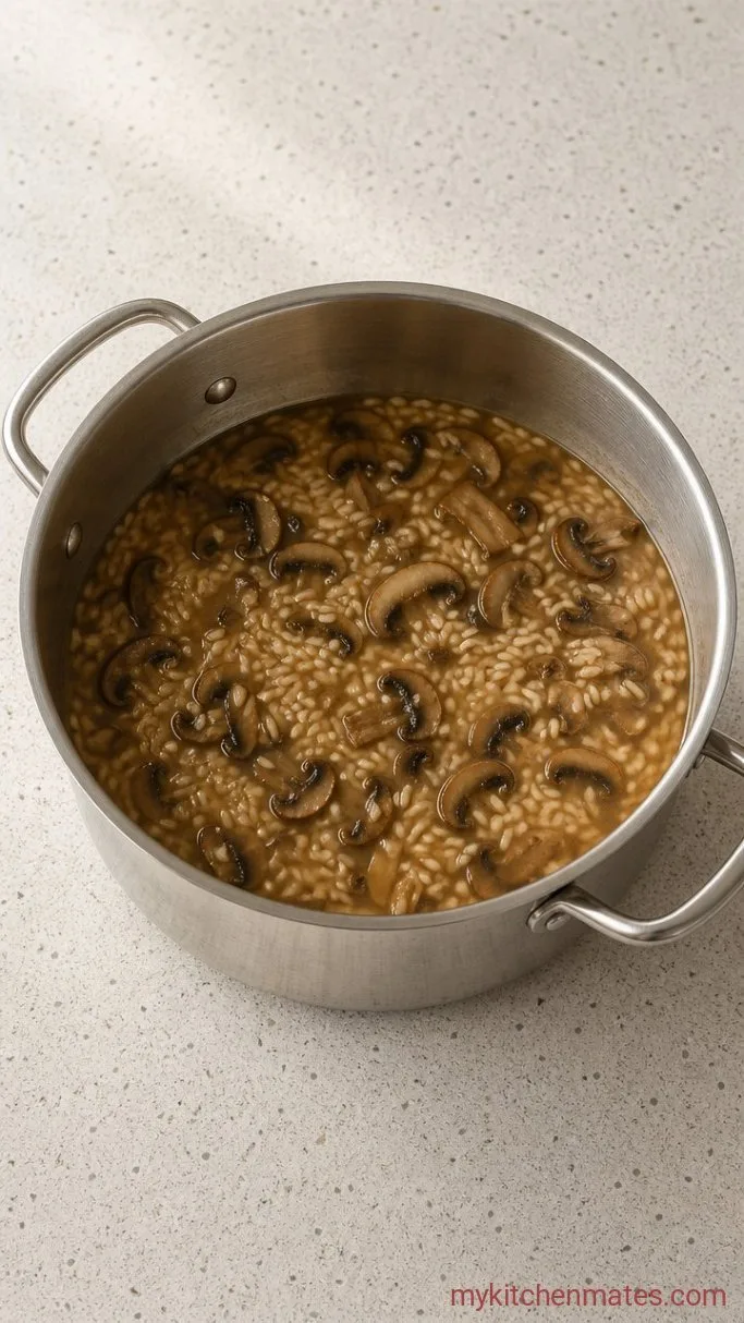Creamy Mushroom Rice Soup (One-Pot, 30 Minutes) Step 3: Simmer the Rice