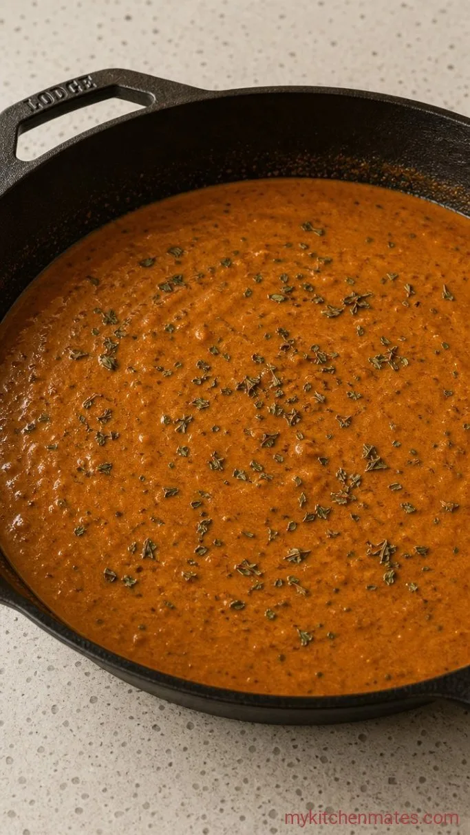 Restaurant-Style Vegetarian Butter Chicken (Ready in 30 Minutes) Step 3: Simmer the Sauce