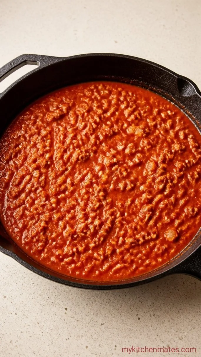 30-Minute Creamy Italian Sausage Ravioli Step 3: Simmer the Sauce