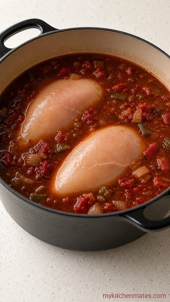 30-Minute Low Carb Chicken Tortilla Soup Step 3: Simmer the Soup