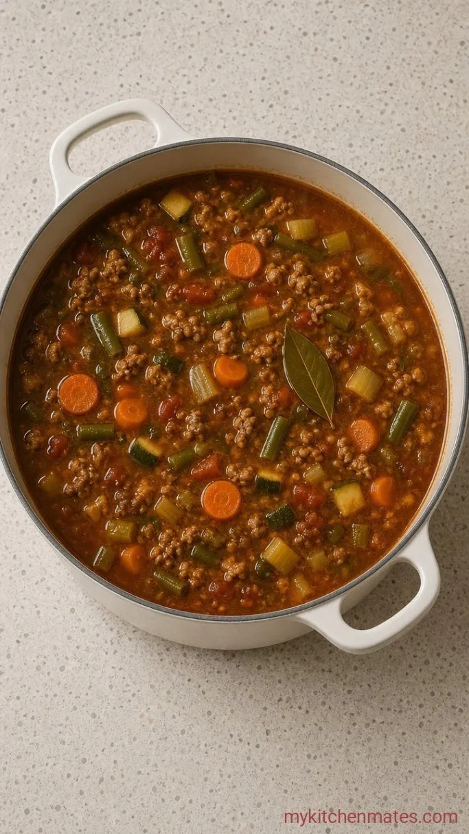 30-Minute Turkey Vegetable Soup Step 3: Simmer the Soup