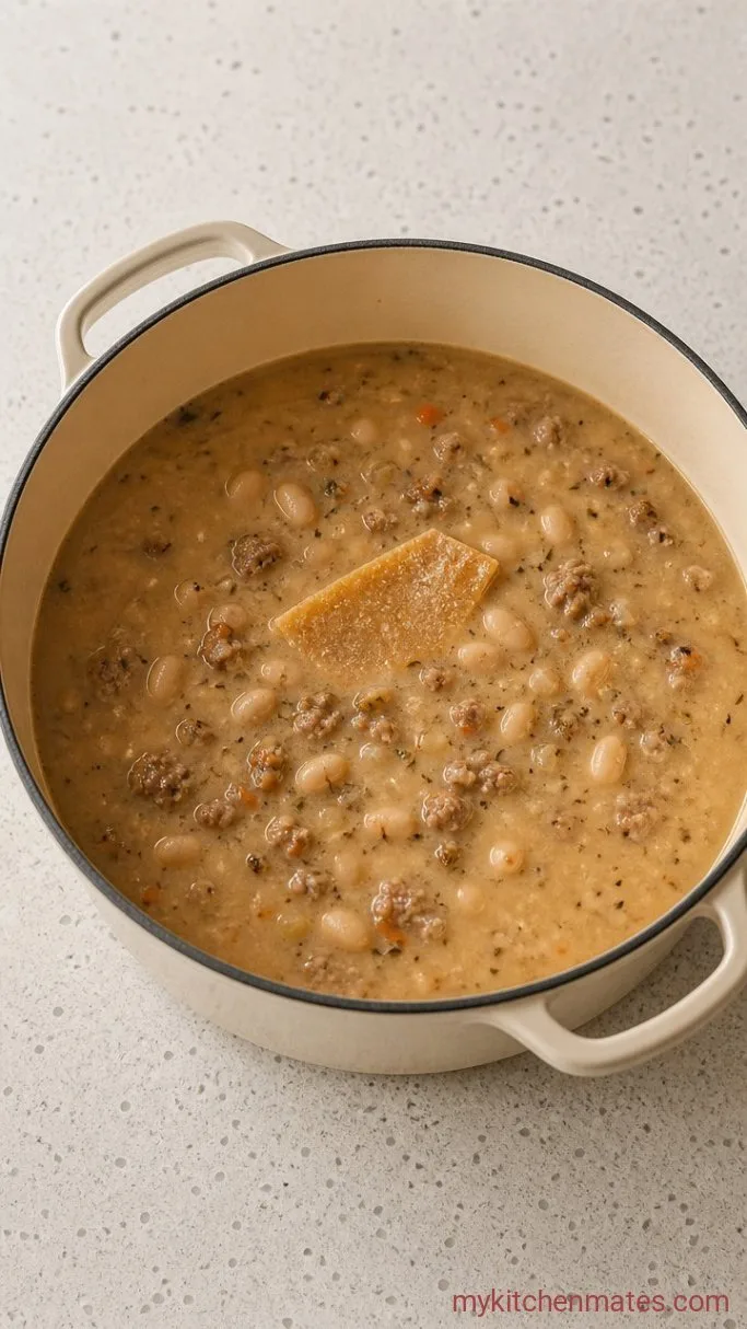 One-Pot Italian Sausage White Bean Soup Step 3: Simmer the Soup