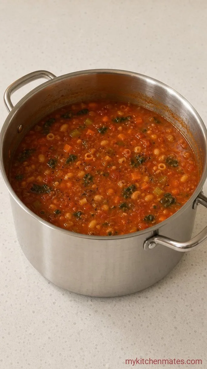 Nordstrom Tomato Basil Soup (Creamy Homemade Copycat) Step 3: Simmer the Soup