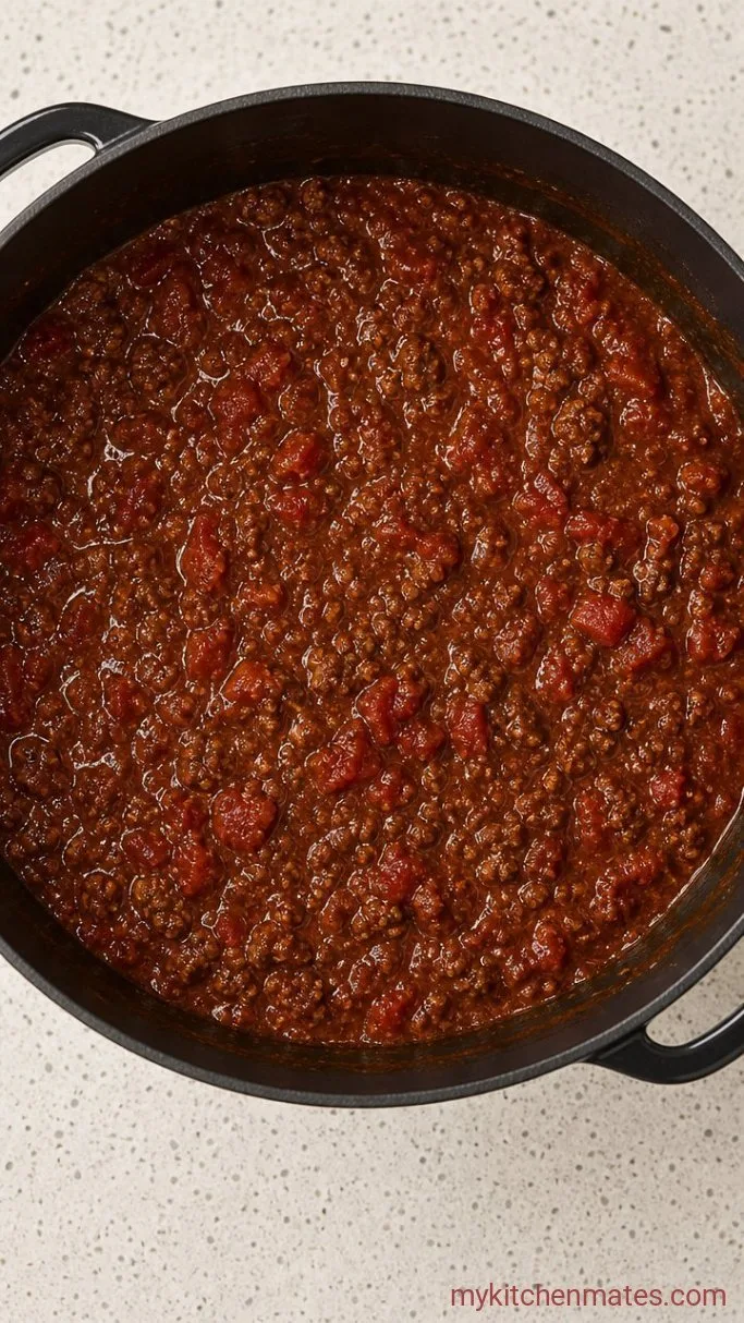 High-Protein Beef and Bean Chili (Ready in 45 Minutes) Step 3: Simmer the Tomato Base