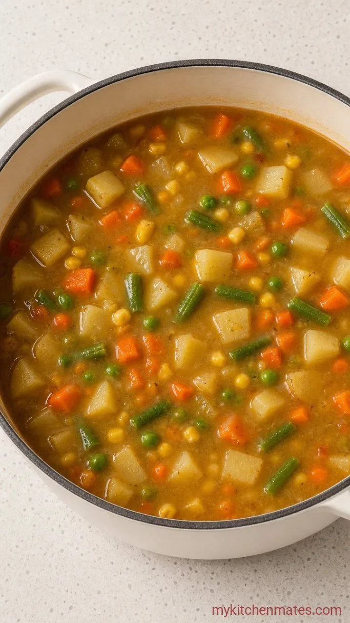 One-Pot Creamy Dixie Stampede Vegetable Soup Step 3: Simmer the Vegetables