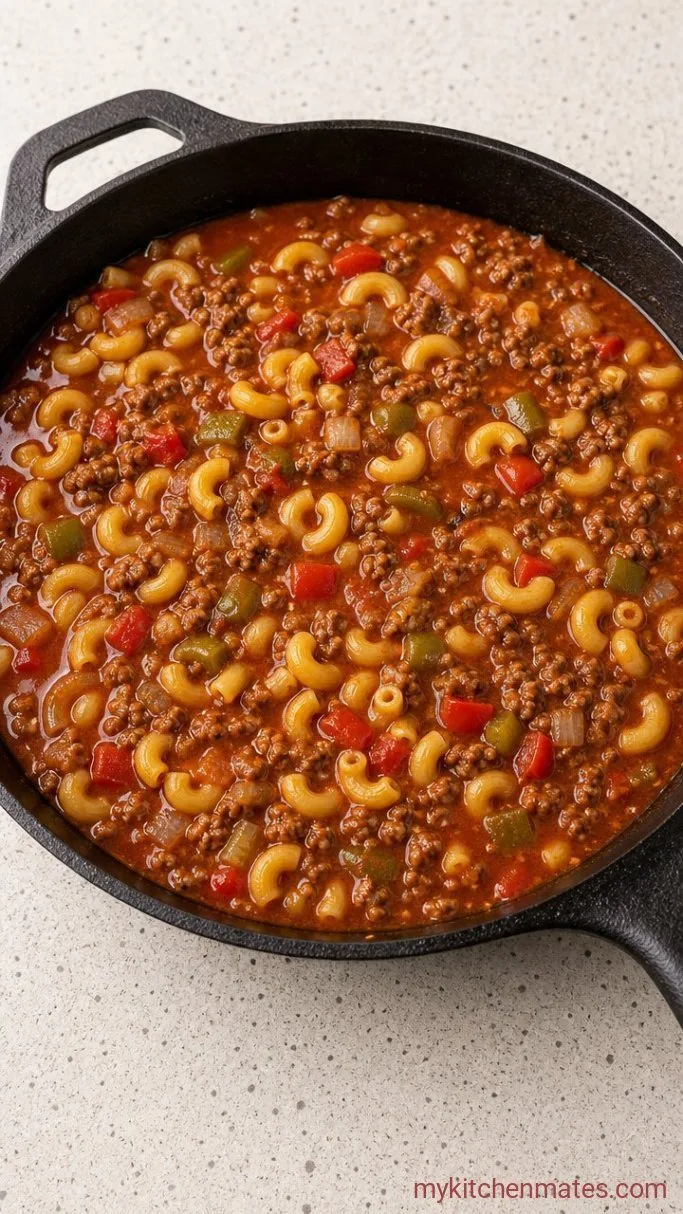 Step 3: Simmer with Broth and Pasta