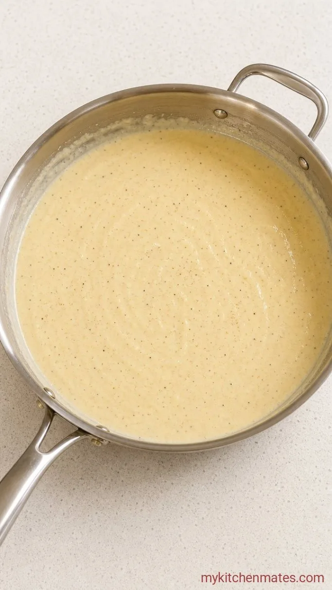 Step 3: Simmer with Cream and Parmesan