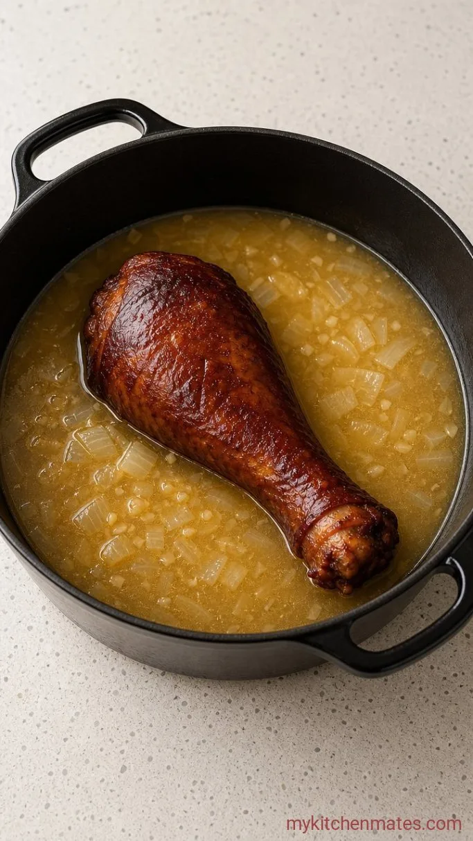 Southern-Style Collard Greens with Smoked Turkey Step 3: Simmer with the Smoked Turkey