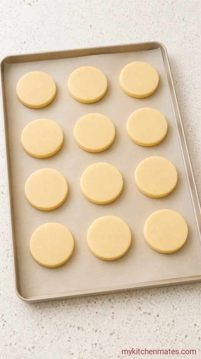 Crisp and Buttery Brown Sugar Shortbread Cookies Step 3: Slice and Bake the Cookies