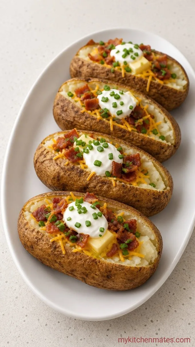 Fluffy Crockpot Baked Potatoes (No Oven Required) Step 3: Slice and Fluff