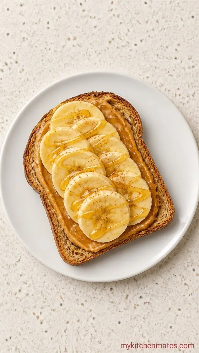 Quick 3-Ingredient Peanut Butter Banana Toast Step 3: Slice and Layer the Banana