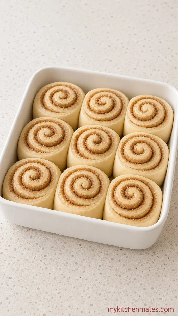 Fluffy Vegan Cinnamon Rolls (No Eggs, No Dairy) Step 3: Slice and Rise Again