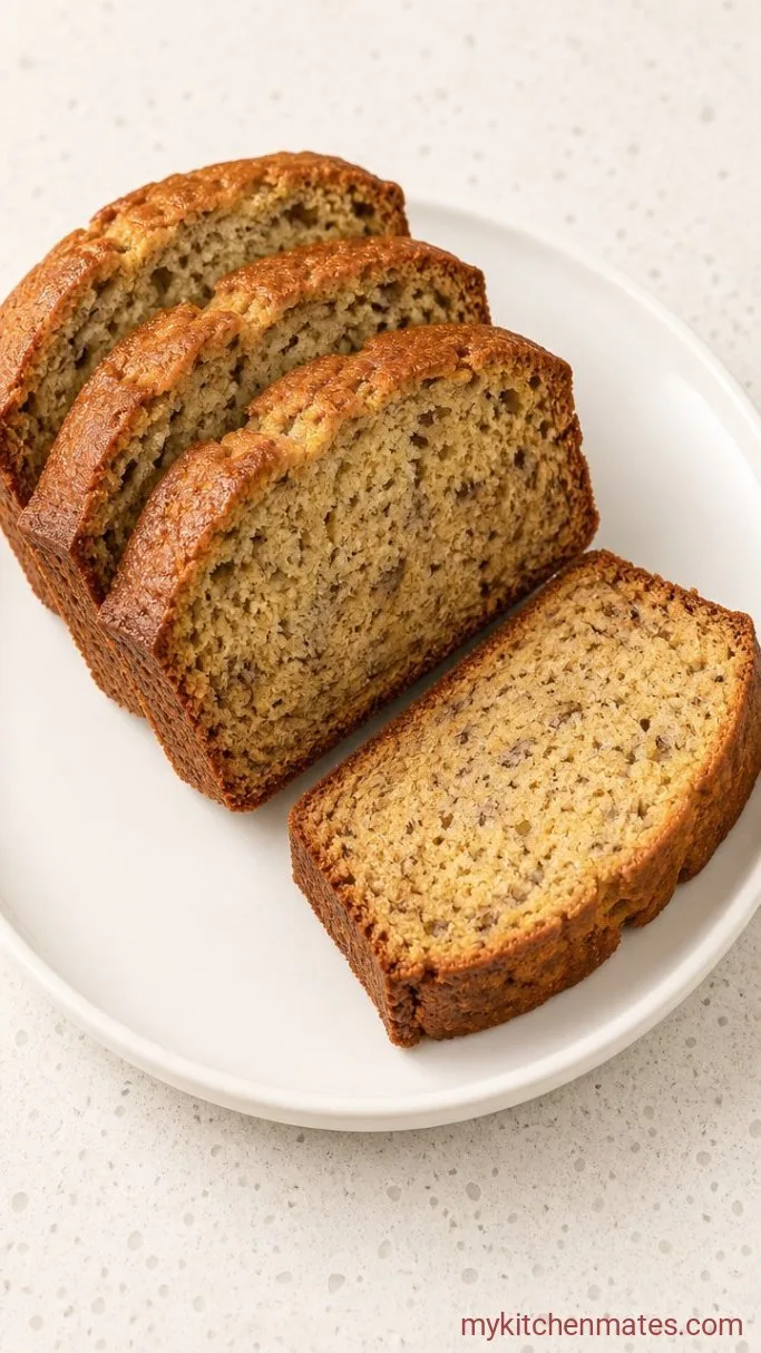 Quick 4-Ingredient Cake Mix Banana Bread Step 3: Slice and Serve the Banana Bread