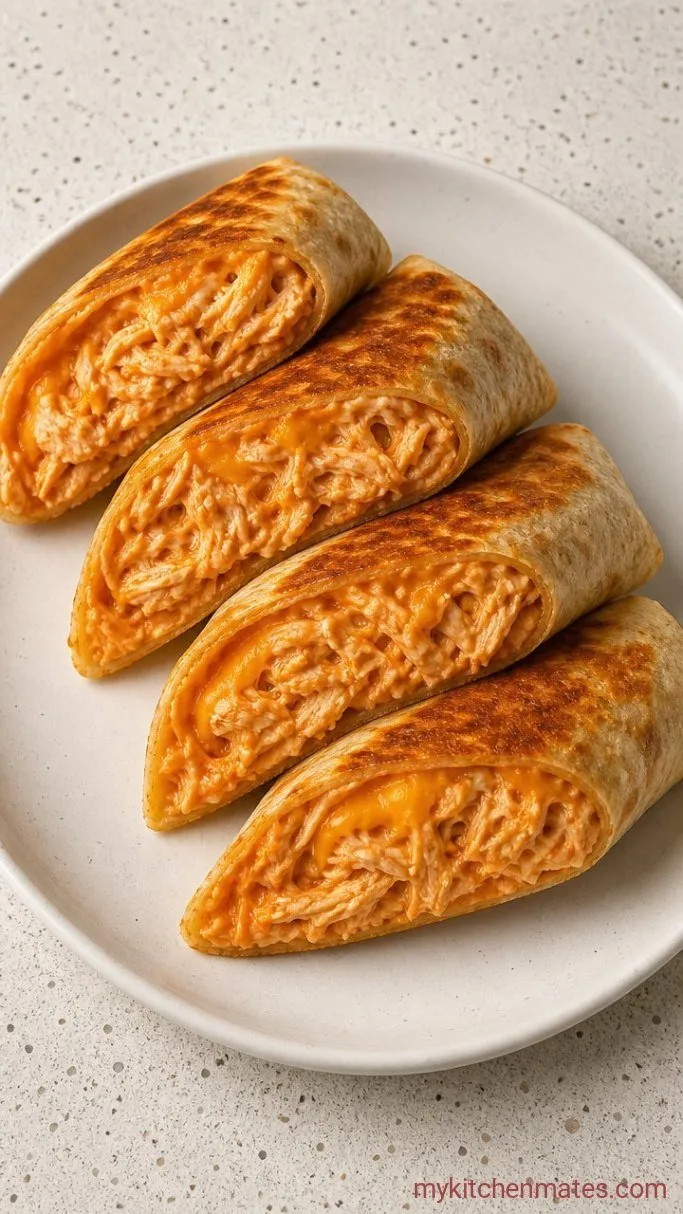 Buffalo Shredded Chicken Wraps Step 3: Slice and Serve