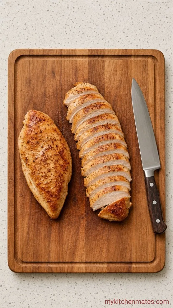 30-Minute Chipotle Chicken Wraps Step 3: Slice the Chicken