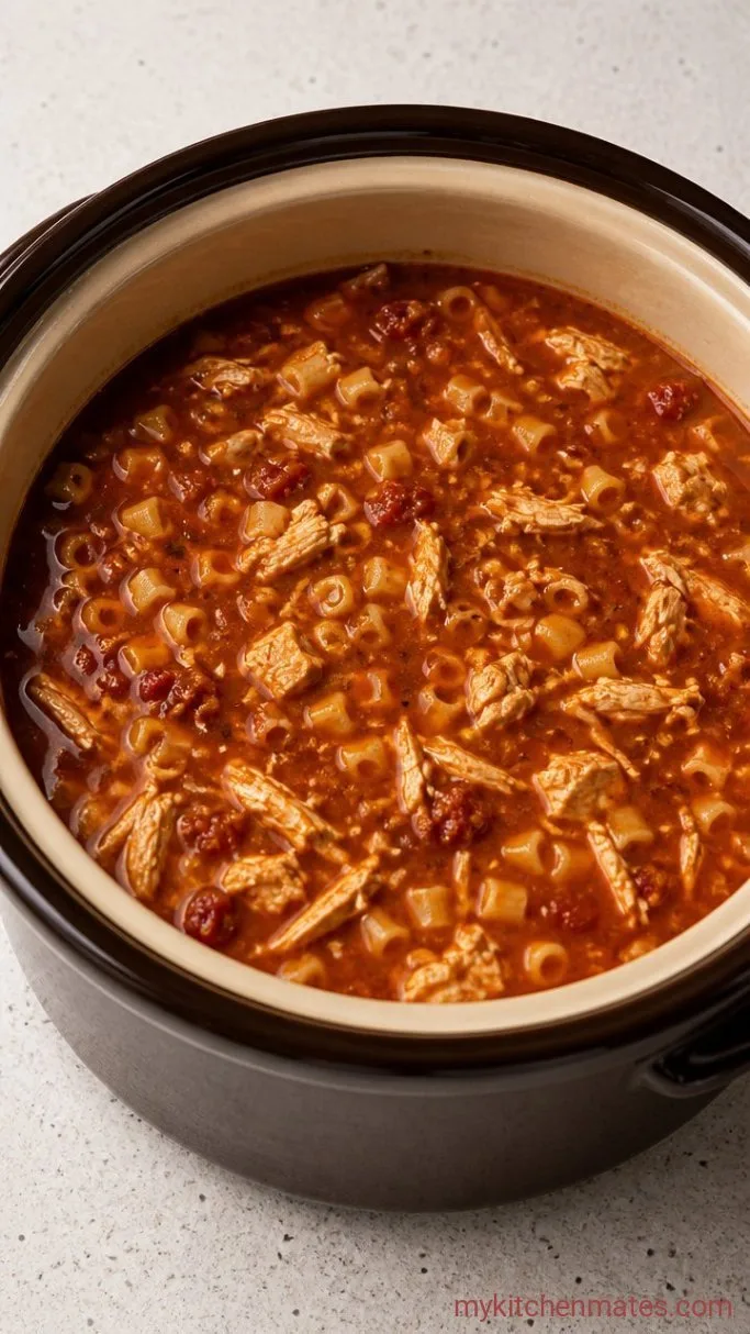Creamy Crockpot Marry Me Chicken Soup Step 3: Slow Cook and Shred