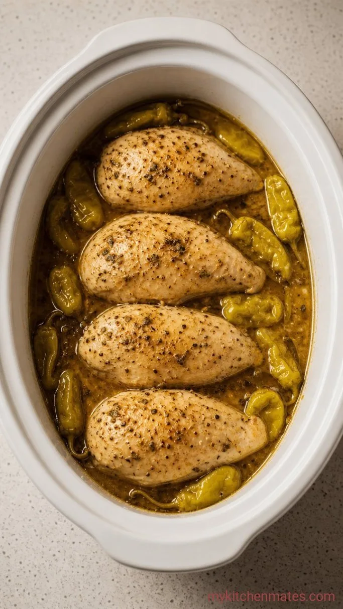 5-Ingredient Slow Cooker Mississippi Chicken Step 3: Slow Cook the Chicken