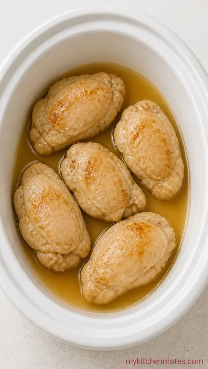 Creamy Crockpot Garlic Parmesan Chicken Step 3: Slow Cook the Chicken
