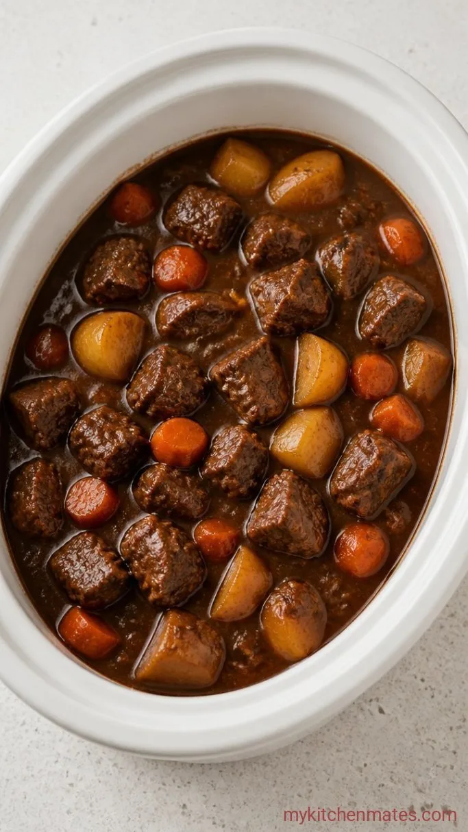 Rich and Tender Crockpot Venison Stew Step 3: Slow Cook the Stew