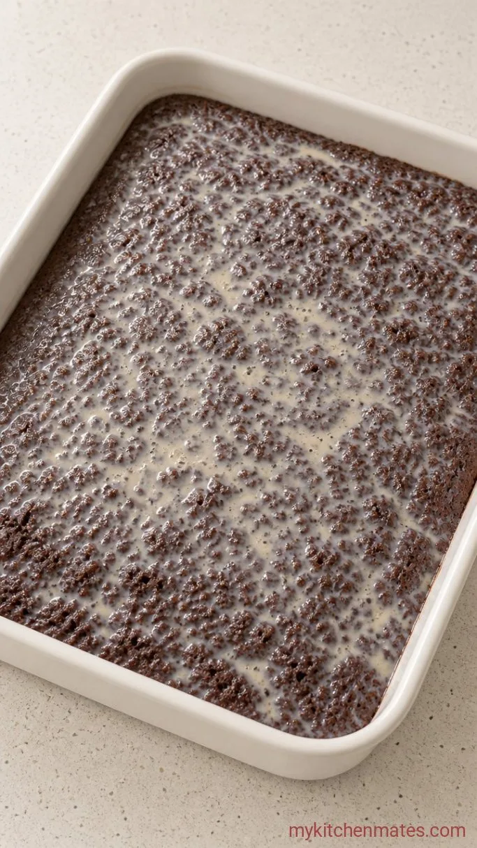 Step 3: Soak the Cake with Three Milks