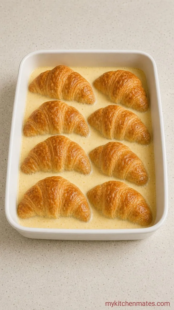 Step 3: Soak the Croissant Halves