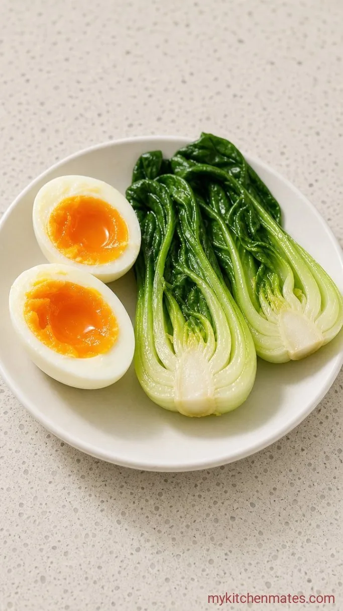 Step 3: Soft-Boil the Eggs and Blanch the Greens