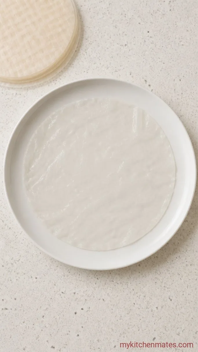 Step 3: Soften the Rice Paper