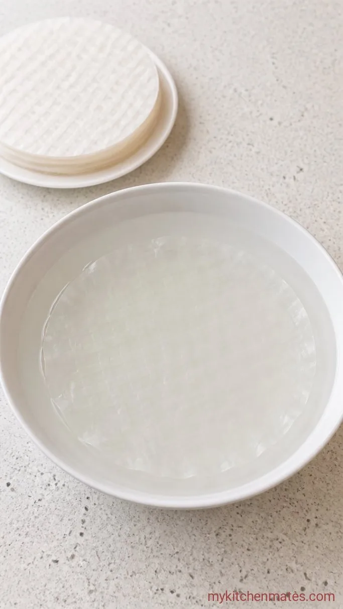 Step 3: Soften the Rice Paper