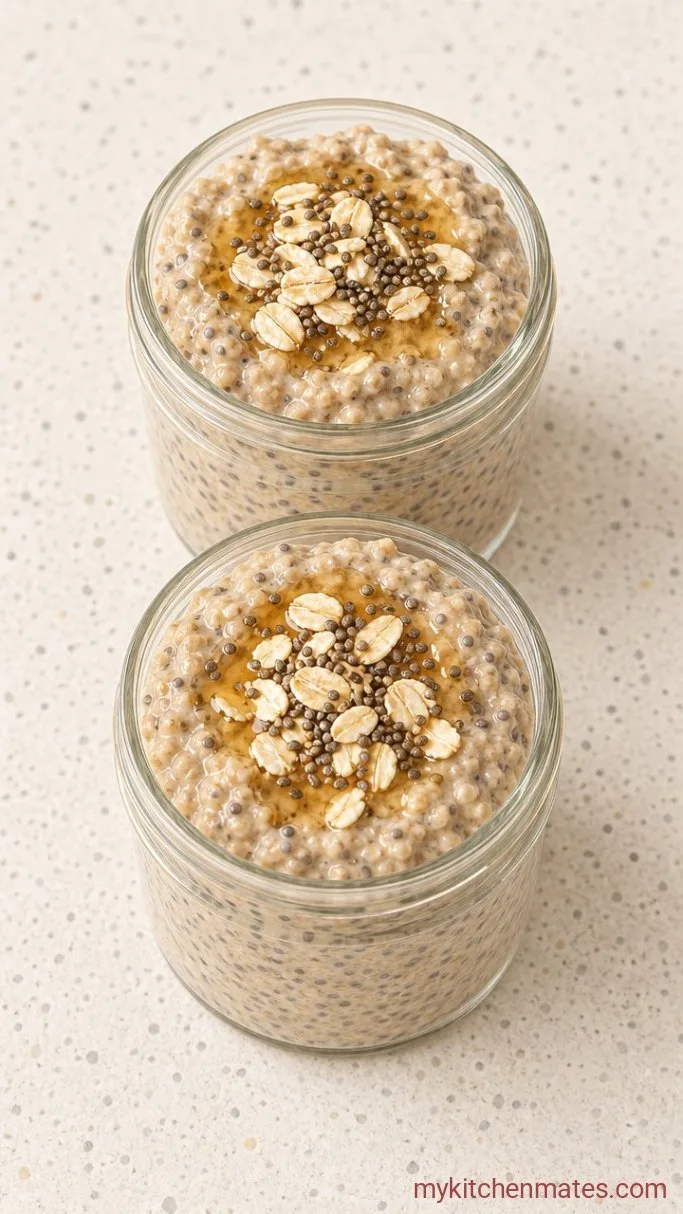 Creamy Overnight Chia Oatmeal Pudding Step 3: Spoon and Top the Pudding