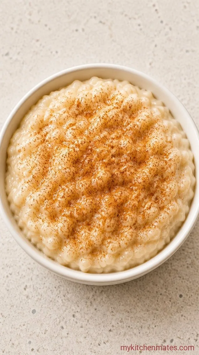 20-Minute Leftover Rice Pudding Step 3: Spoon into Bowls and Dust with Cinnamon