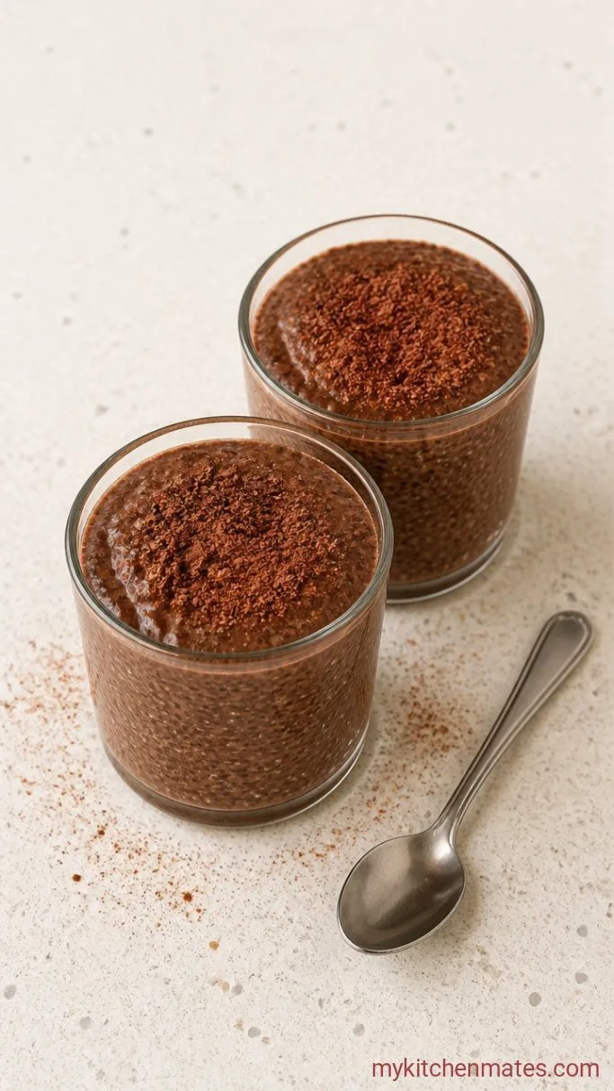 Creamy Overnight Chocolate Chia Pudding Step 3: Spoon Into Bowls and Garnish