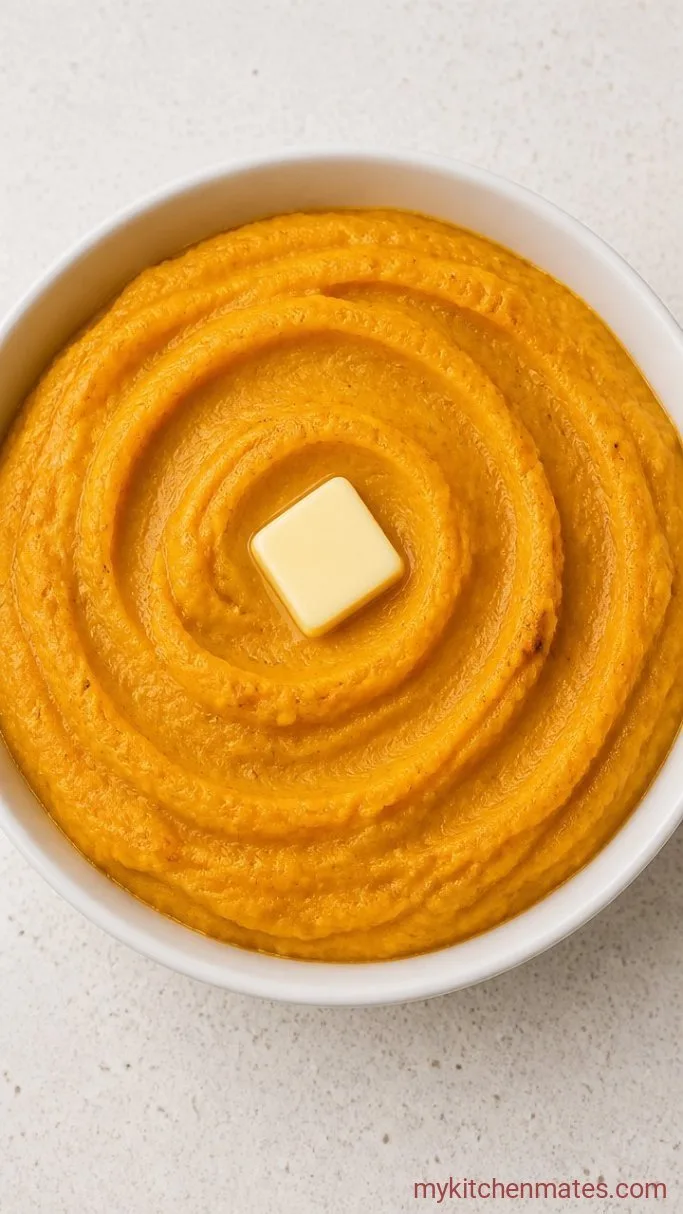 Roasted Garlic Mashed Butternut Squash Step 3: Spoon It Into a Bowl and Serve Hot