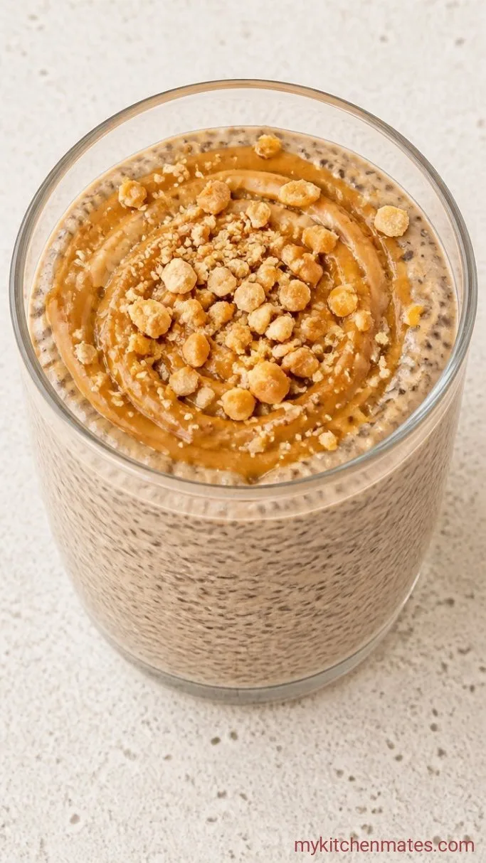 5-Ingredient Peanut Butter Chia Pudding Step 3: Spoon the Pudding and Garnish